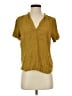 J.Crew 100% Viscose Gold Short Sleeve Blouse Size XS - photo 1