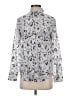 Banana Republic Print Silver Long Sleeve Blouse Size XS - photo 1