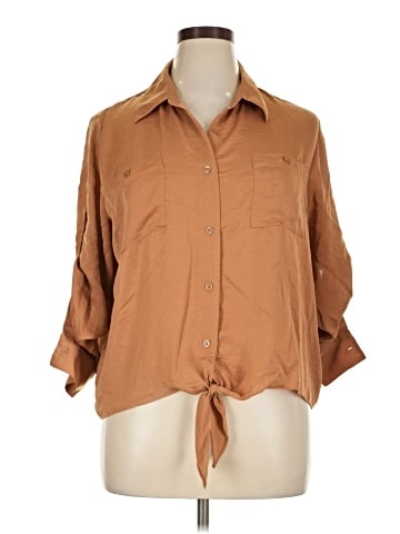 Ellen Tracy Long Sleeve Polo (view 1)