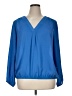 Chaus 100% Polyester Blue Long Sleeve Blouse Size XL - photo 1
