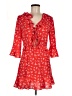 Boohoo 100% Polyester Red Casual Dress Size 8 - photo 1