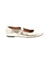 J.Crew Factory Store Metallic Ivory Flats Size 8 1/2 - photo 1