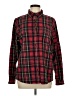 L.L.Bean 100% Cotton Plaid Red Long Sleeve Button-Down Shirt Size L - photo 1