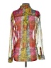 Le Superbe 100% Polyester Print Pink Long Sleeve Blouse Size 0 - photo 2