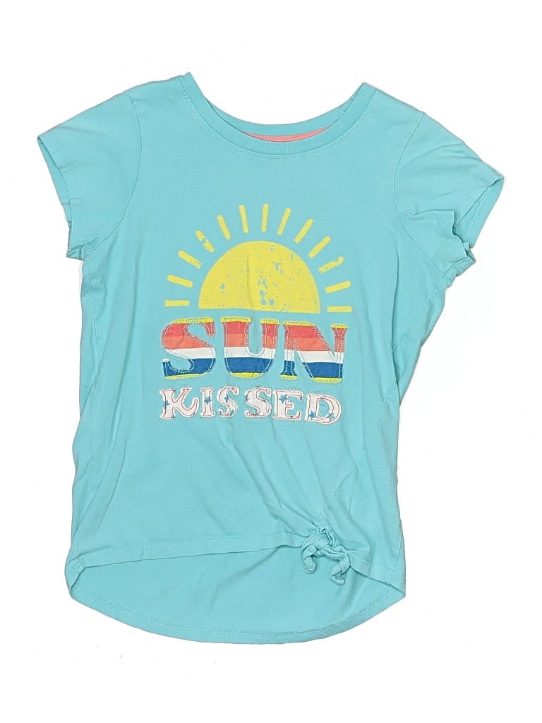 Pre-owned Hatley Kids' Short Sleeve T-shirt In Teal