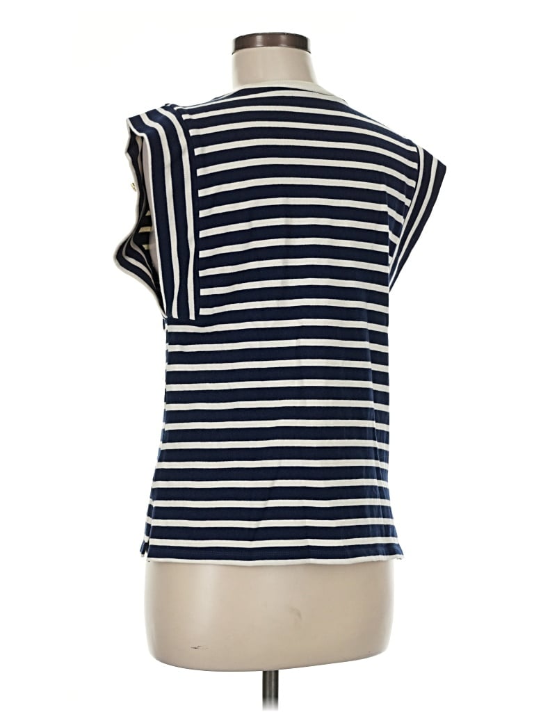 Pre-owned Zara Sleeveless Top Blue High Neck Tops