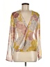 WAYF 100% Polyester Gold Long Sleeve Blouse Size M - photo 1