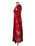 Gap 100% Rayon Floral Red Casual Dress Size XS - photo 5