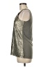 Ecru 100% Rayon Metallic Silver Sleeveless Blouse Size M (estimated) - photo 5