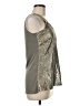 Ecru 100% Rayon Metallic Silver Sleeveless Blouse Size M (estimated) - photo 4