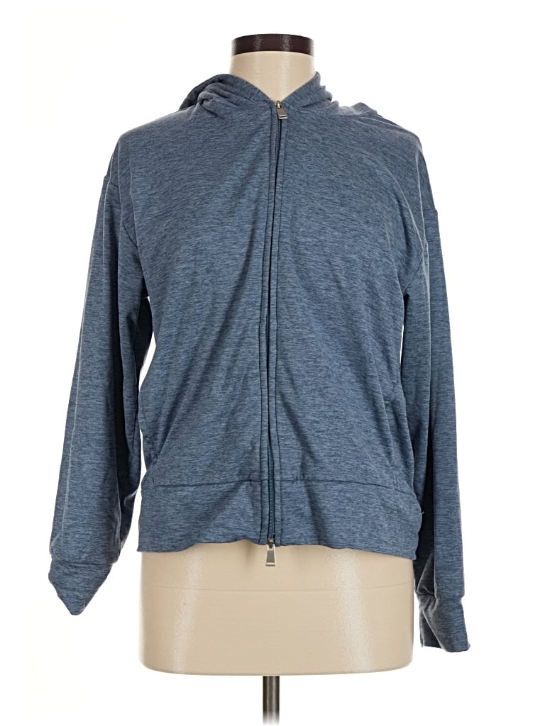 Pre-owned Athletic Works Zip Up Hoodie In Blue