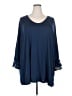 Terra & Sky Blue 3/4 Sleeve Top Size 4X - photo 1