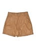 PrettyLittleThing 100% Polyester Solid Tan Khaki Shorts Size 4 - photo 1