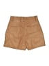PrettyLittleThing 100% Polyester Solid Tan Khaki Shorts Size 4 - photo 2