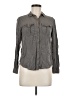 Love Notes Gray Long Sleeve Button-Down Shirt Size M - photo 1