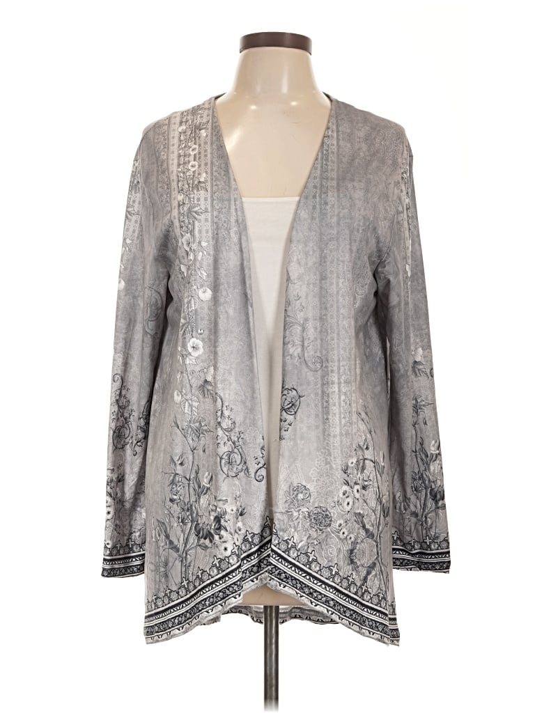 Pre-owned Unbranded Kimono In Gray