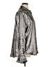 Karen Millen 100% Polyester Metallic Silver Long Sleeve Blouse Size 16 - photo 4