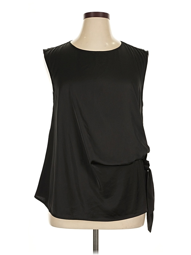 Pre-owned Eloquii Sleeveless Blouse In Black