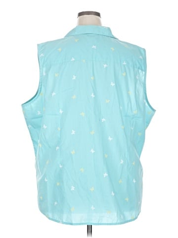 Basic Editions Sleeveless Button-Down Shirt (view 2)