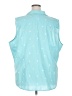 Basic Editions Stars Teal Sleeveless Button-Down Shirt Size 4X - photo 2