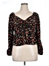 Shein Curve 100% Polyester Black 3/4 Sleeve Blouse Size 14 Plus (1) - photo 1