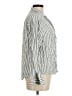 Gap Stripes Silver 3/4 Sleeve Button-Down Shirt Size M - photo 4