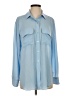 Ann Taylor LOFT 100% Polyester Color Block Blue Long Sleeve Blouse Size S - photo 1