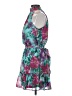 Aqua 100% Polyester Tropical Teal Cocktail Dress Size XS - photo 5