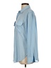 Ann Taylor LOFT 100% Polyester Color Block Blue Long Sleeve Blouse Size S - photo 5
