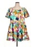Joy Joy 100% Polyester Print Green Casual Dress Size XL - photo 1