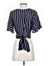 Japna 100% Polyester Blue Short Sleeve Blouse Size S - photo 2