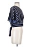Japna 100% Polyester Blue Short Sleeve Blouse Size S - photo 4