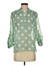 Pomelo 100% Polyester Polka Dots Green 3/4 Sleeve Blouse Size XS - photo 1