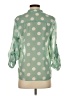Pomelo 100% Polyester Polka Dots Green 3/4 Sleeve Blouse Size XS - photo 2