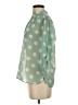 Pomelo 100% Polyester Polka Dots Green 3/4 Sleeve Blouse Size XS - photo 5