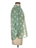 Pomelo 100% Polyester Polka Dots Green 3/4 Sleeve Blouse Size XS - photo 4