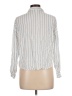 Love Tree 100% Rayon Stripes Ivory Long Sleeve Blouse Size L - photo 2