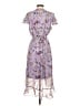 Perceptions 100% Polyester Floral Purple Casual Dress Size S - photo 2