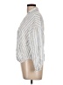 Love Tree 100% Rayon Stripes Ivory Long Sleeve Blouse Size L - photo 5