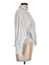 Love Tree 100% Rayon Stripes Ivory Long Sleeve Blouse Size L - photo 4