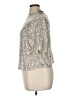 H&M Metallic Silver Short Sleeve Blouse Size XL - photo 5