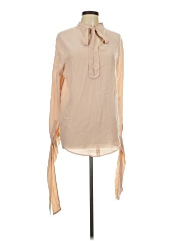 Equipment Long Sleeve Silk Top (view 1)