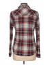 Polly & Esther 100% Polyester Plaid Red Long Sleeve Blouse Size L - photo 2
