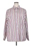 Foxcroft 100% Polyester Stripes Pink Long Sleeve Blouse Size 22 - photo 1