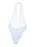Forever 21 Stripes Blue One Piece Swimsuit Size M - photo 2