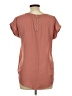 Pink Rose 100% Polyester Orange Short Sleeve Blouse Size L - photo 2