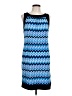 AB Studio Chevron-herringbone Blue Casual Dress Size L - photo 1