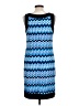 AB Studio Chevron-herringbone Blue Casual Dress Size L - photo 2