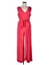Eliza J Solid Red Jumpsuit Size XL - photo 1