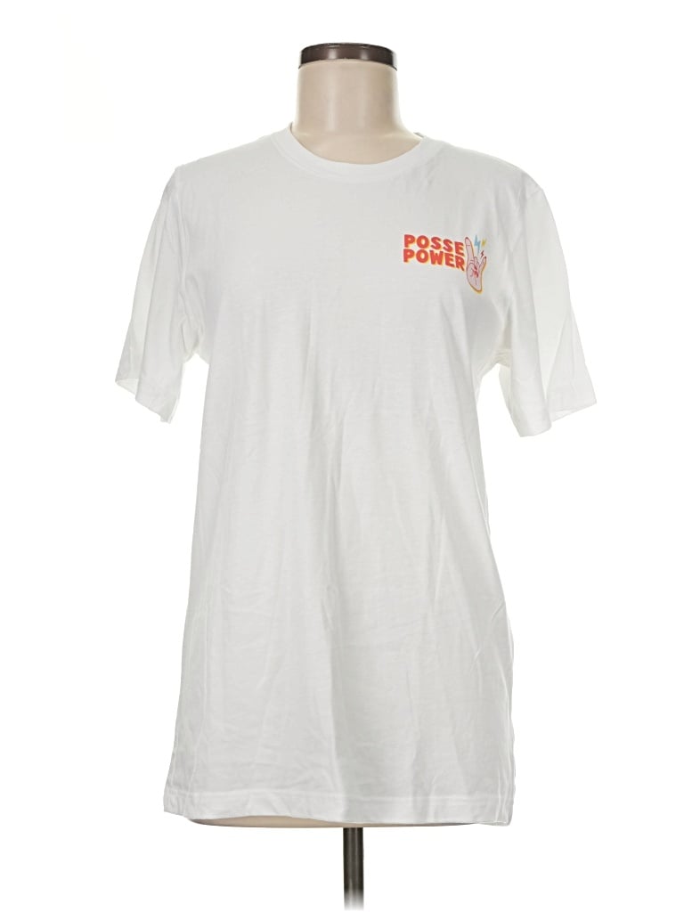 Pre-owned Canvas Short Sleeve T-shirt In White